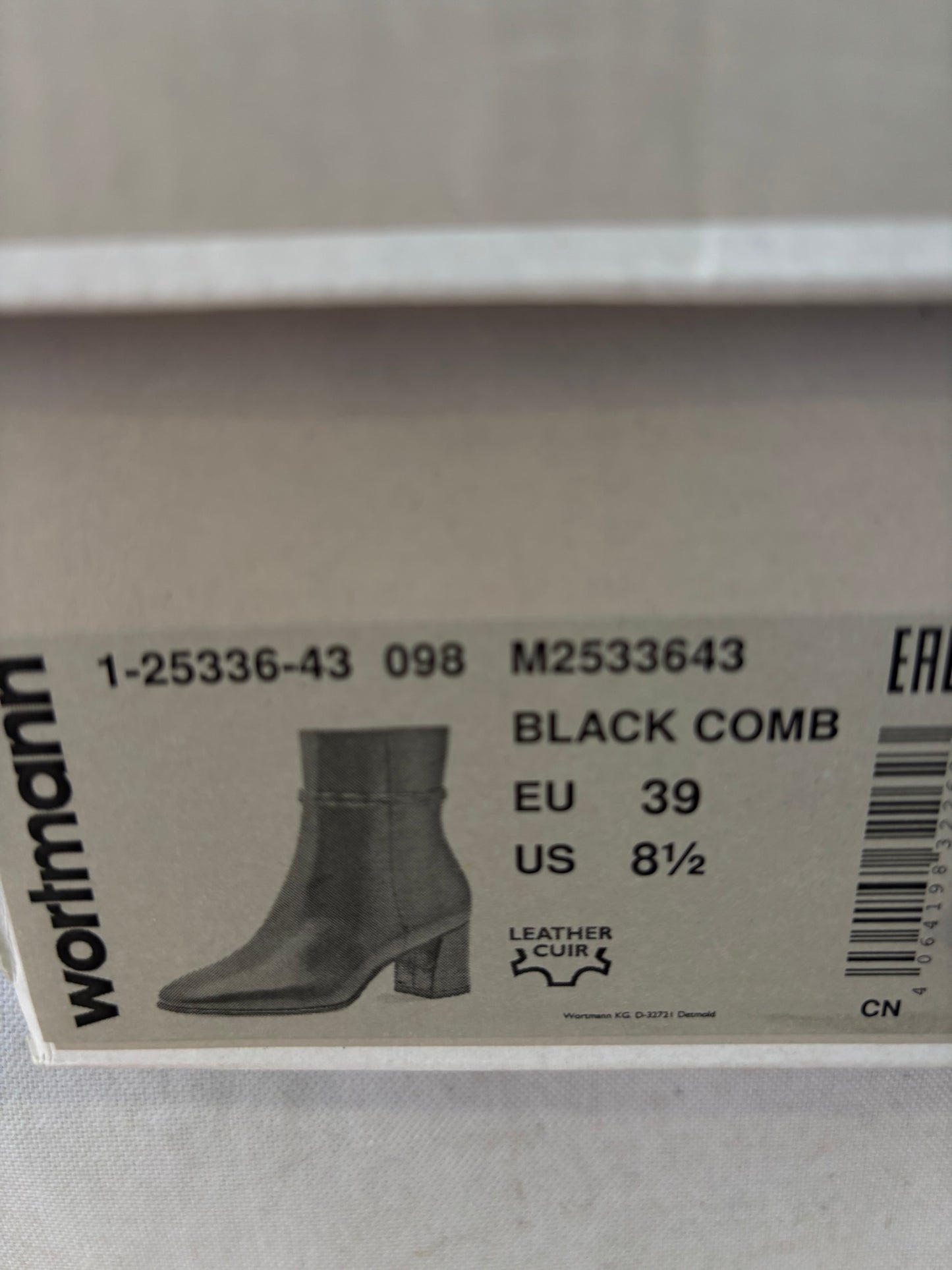 Tamaris - Bottines cuir noir – Neuves avec boîte - Taille 39
