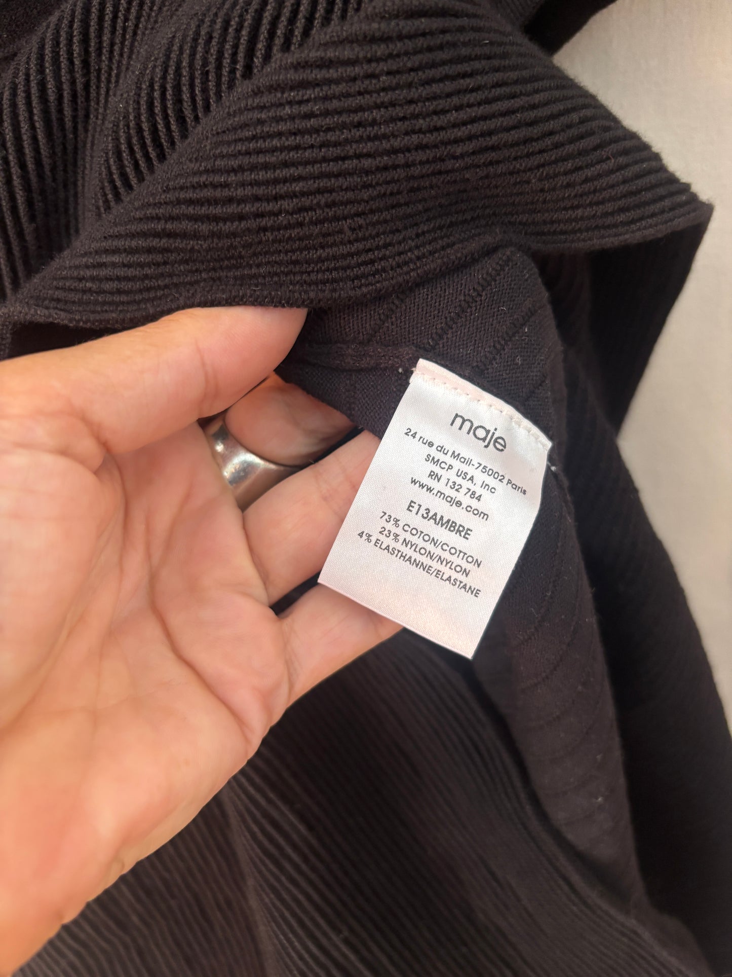 Maje robe en maille ajourée noire - Taille 1