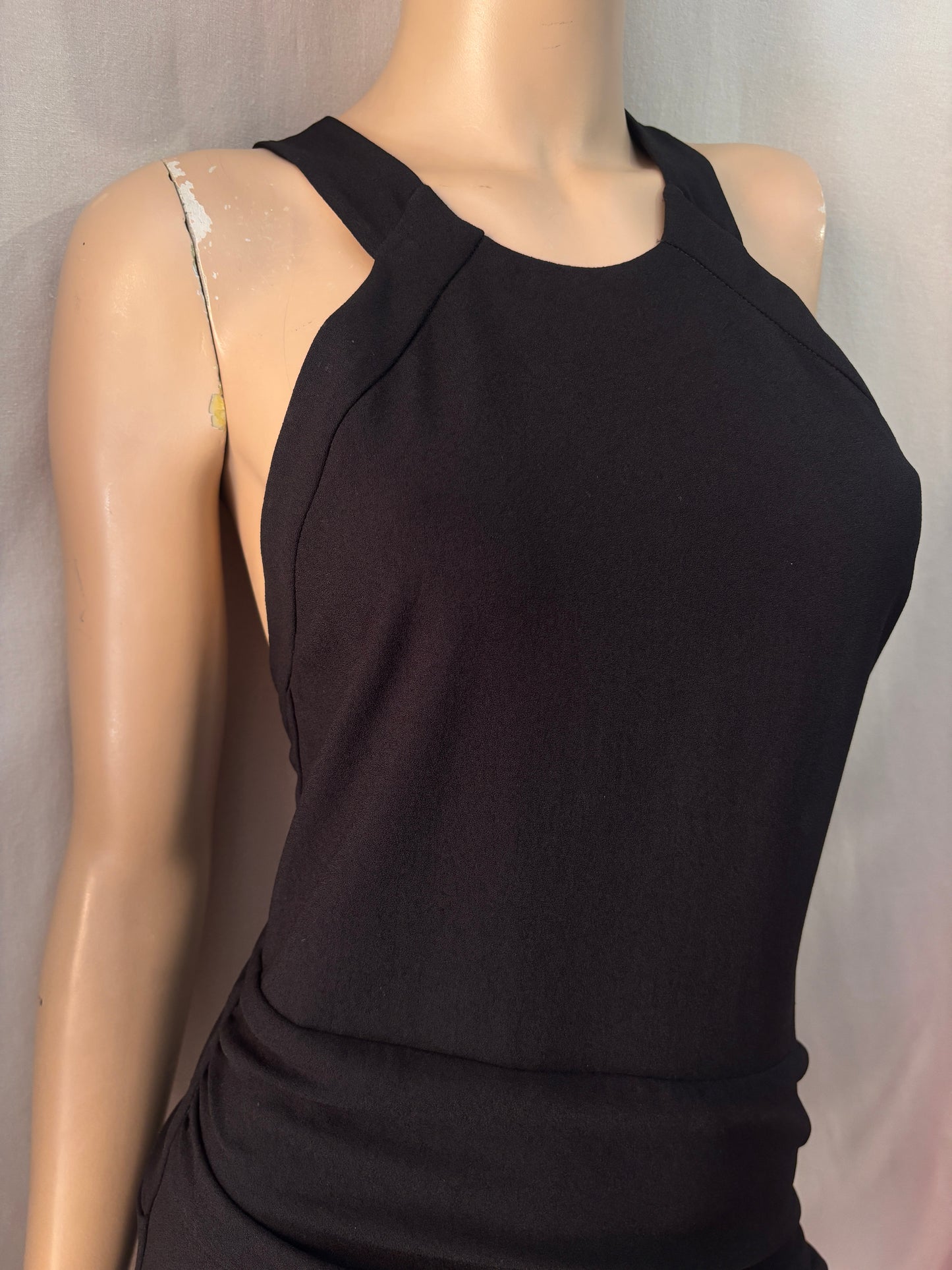 Robe IRO noire dos nu drapée – Taille 38 – Élégante et glamour