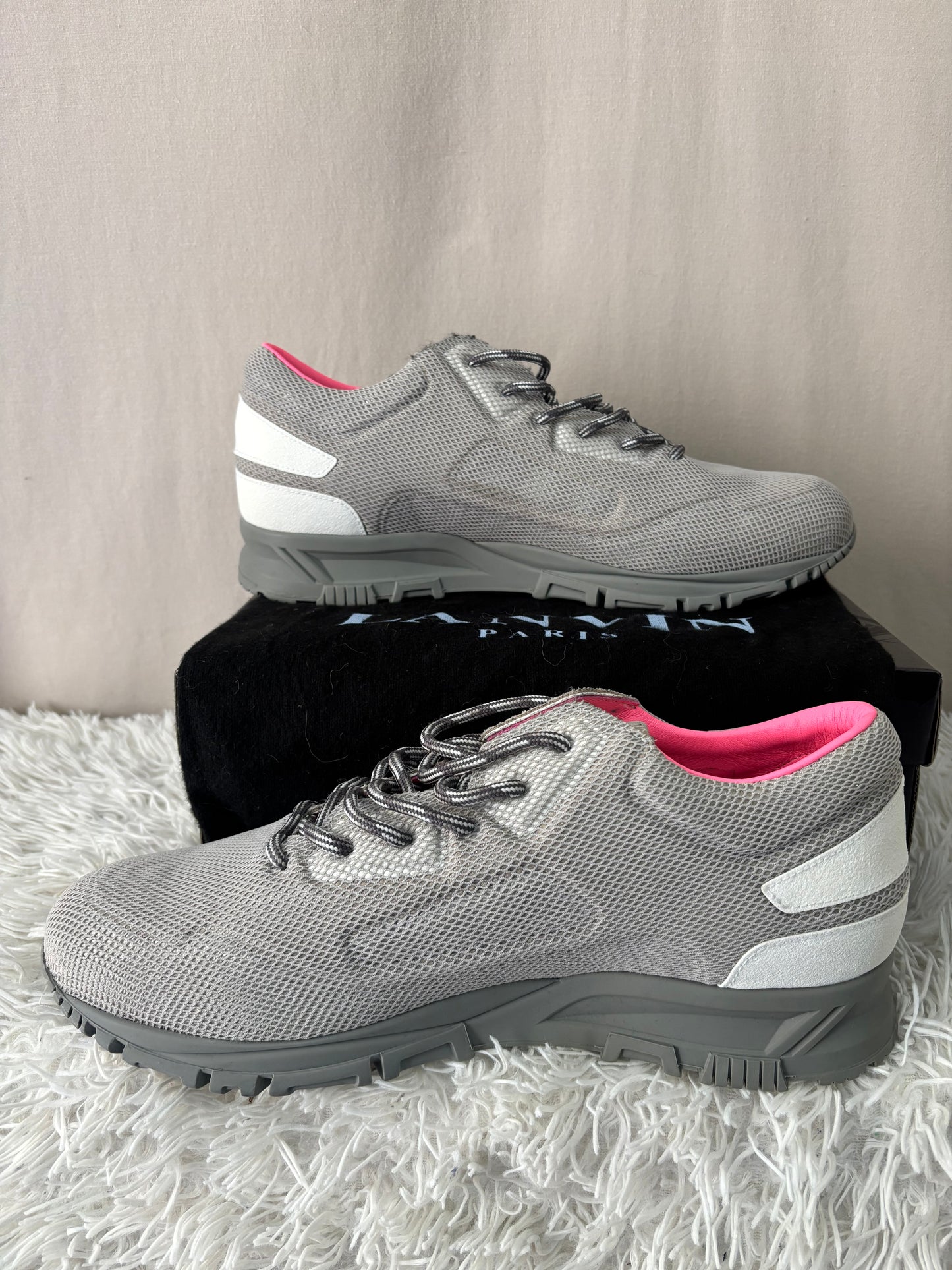 Lanvin -Baskets homme - grises en mesh – Taille 43 (US 9) – Très bon état
