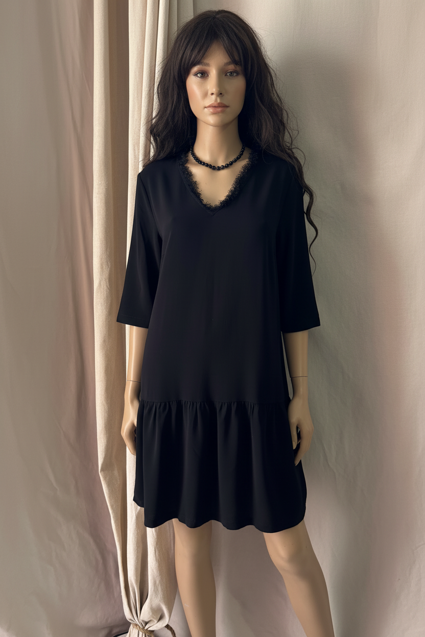 Pinko - Robe noire - fluide taille S élégante femme