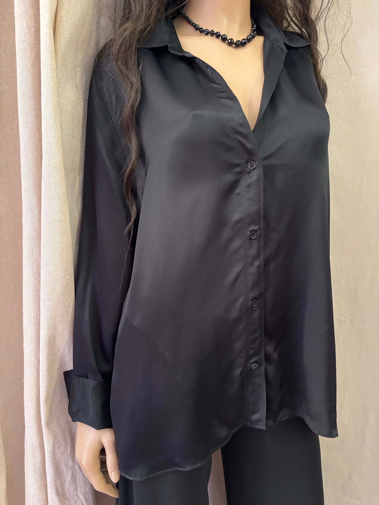 Zara - Chemise satinée  – Taille XL – Coupe fluide élégante