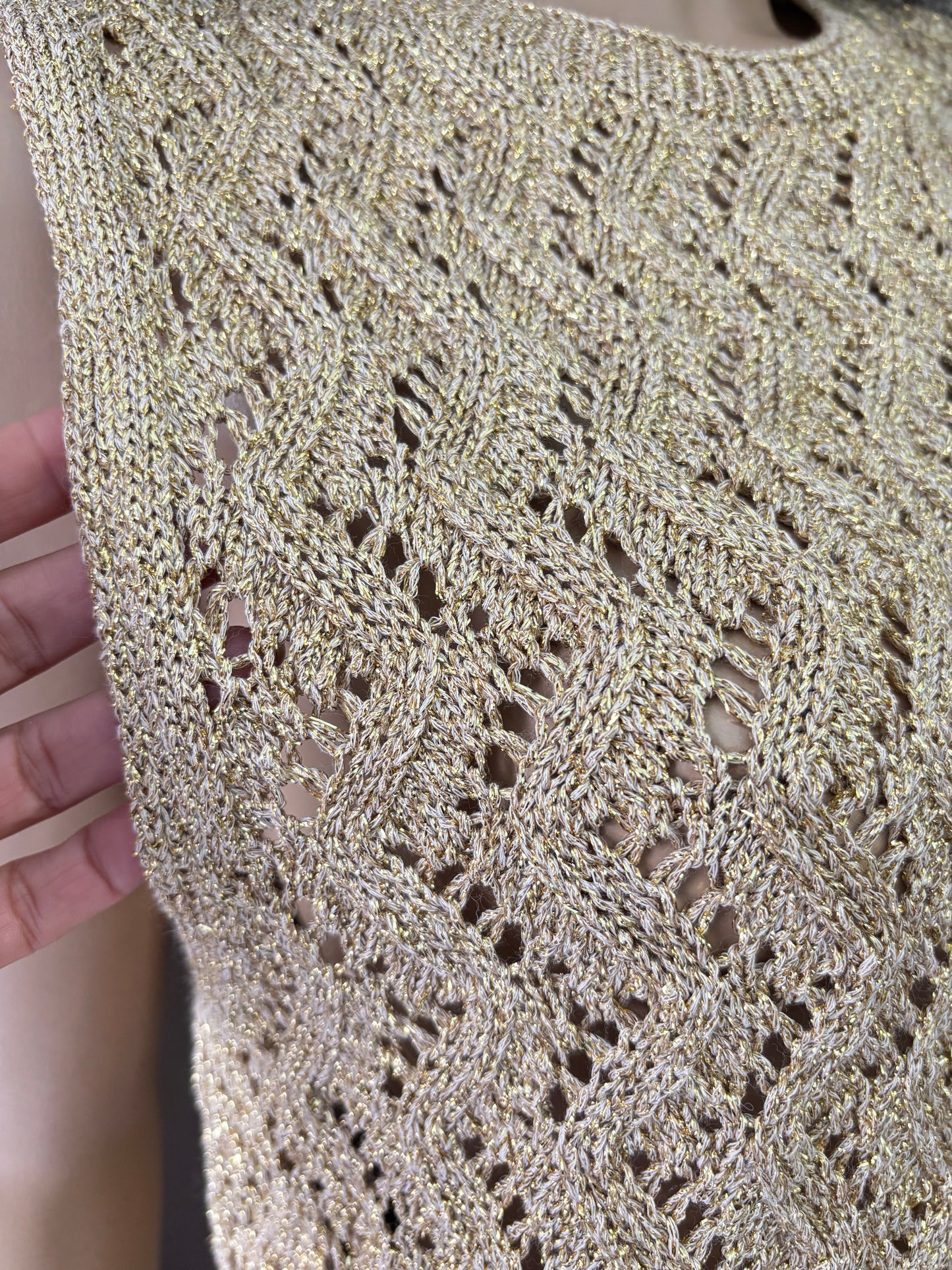 Zara - Haut maille ajourée à franges – Taille XL