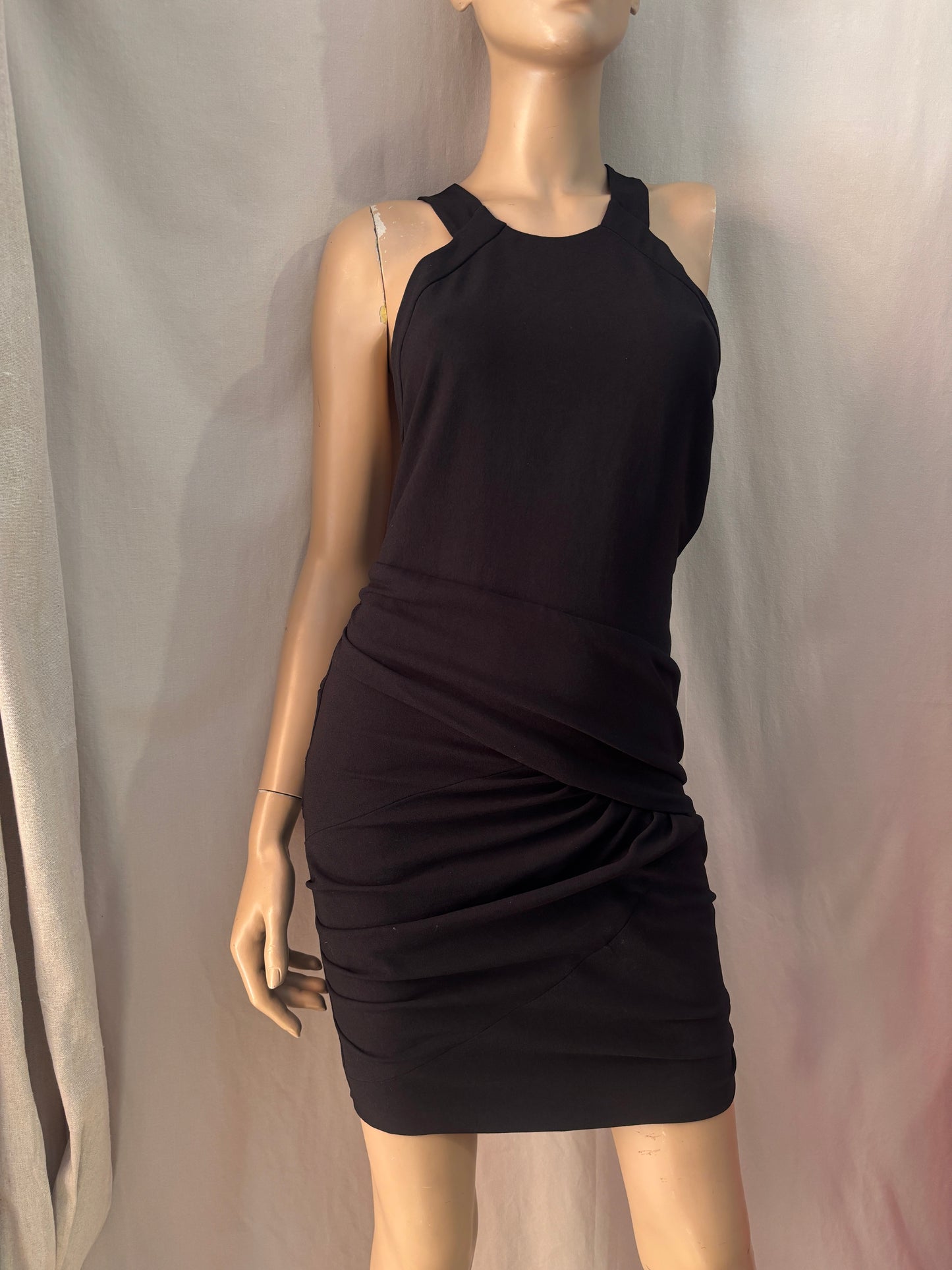 Robe IRO noire dos nu drapée – Taille 38 – Élégante et glamour