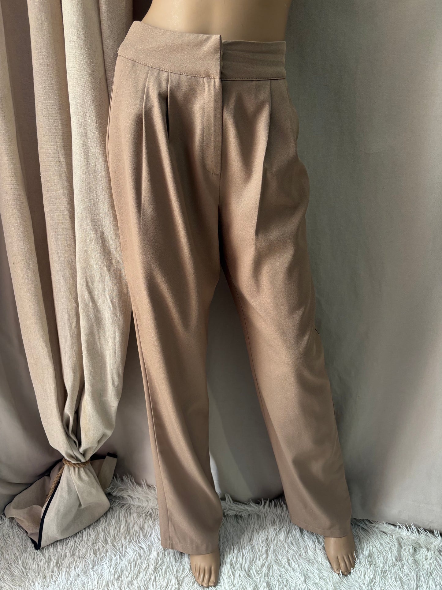 Trendyol - Pantalon beige taille haute élégant – pantalon chic femme - Taille 36
