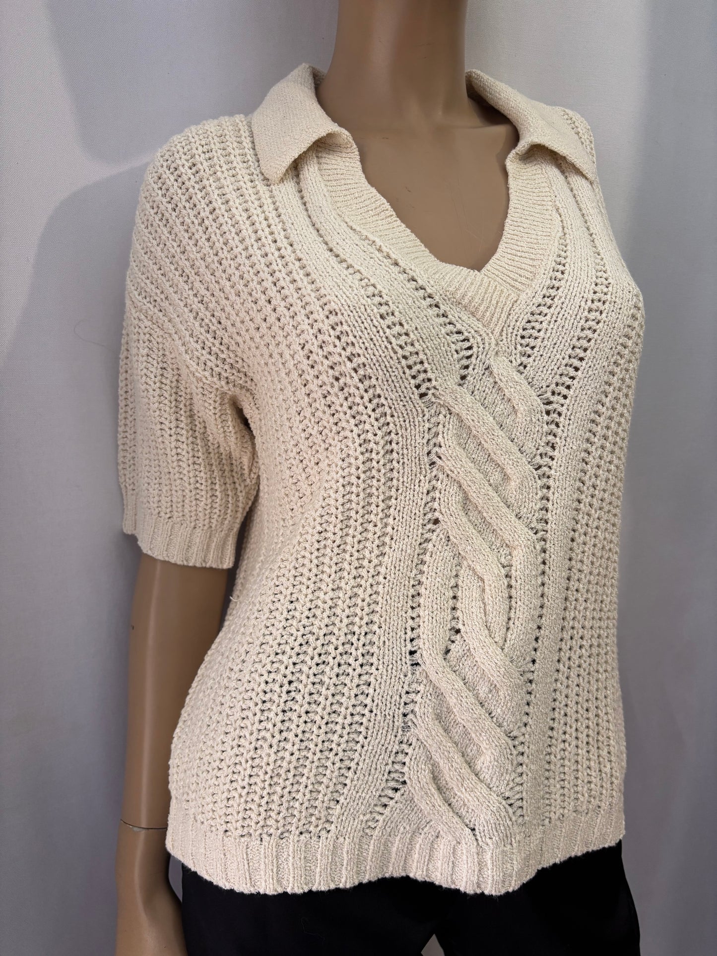 Maison 123 - 🤍 Pull col V torsadé – Taille S