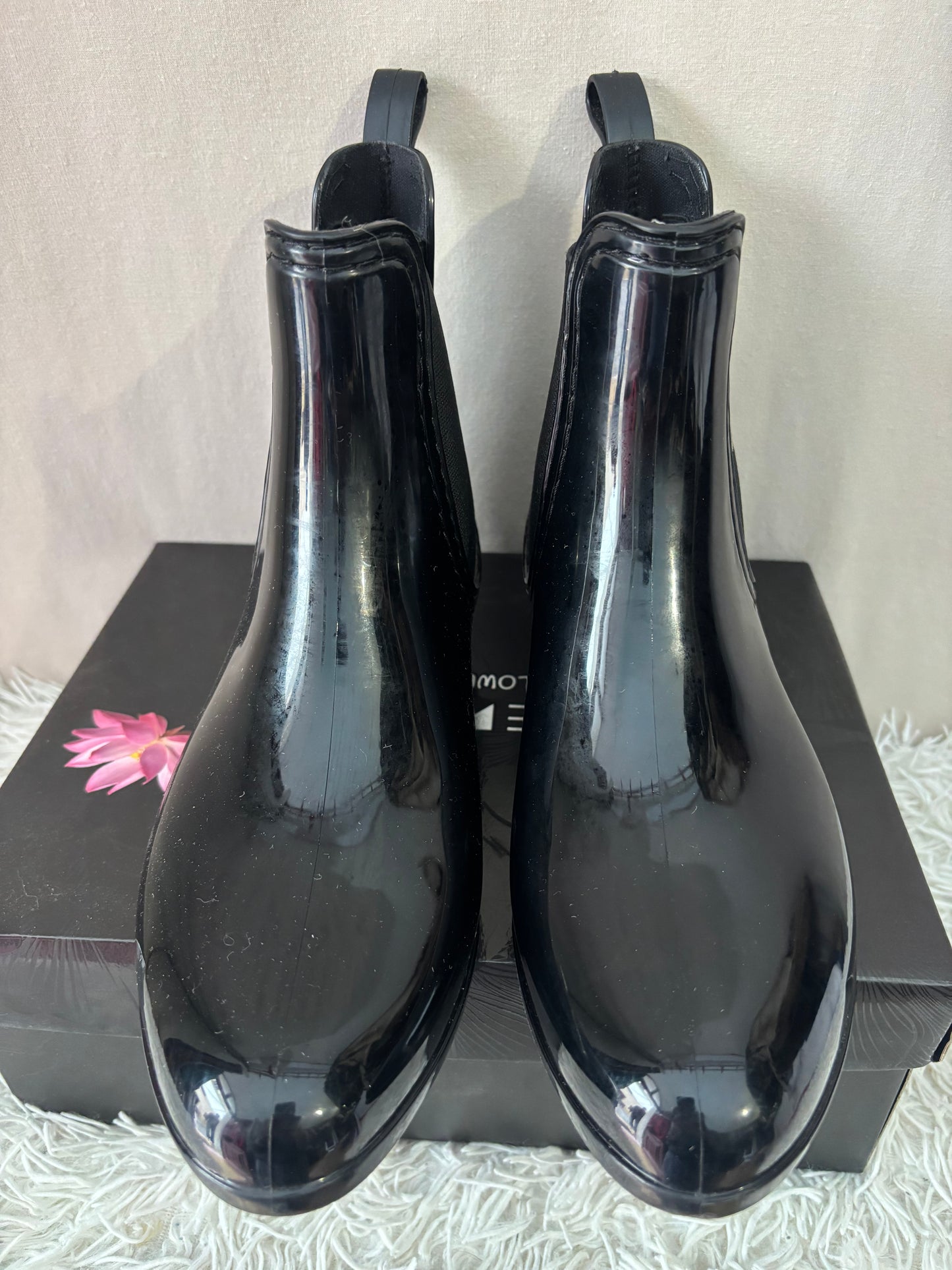 Karl Lagerfeld Paris - Bottes de pluie Chelsea noires  – Taille 39