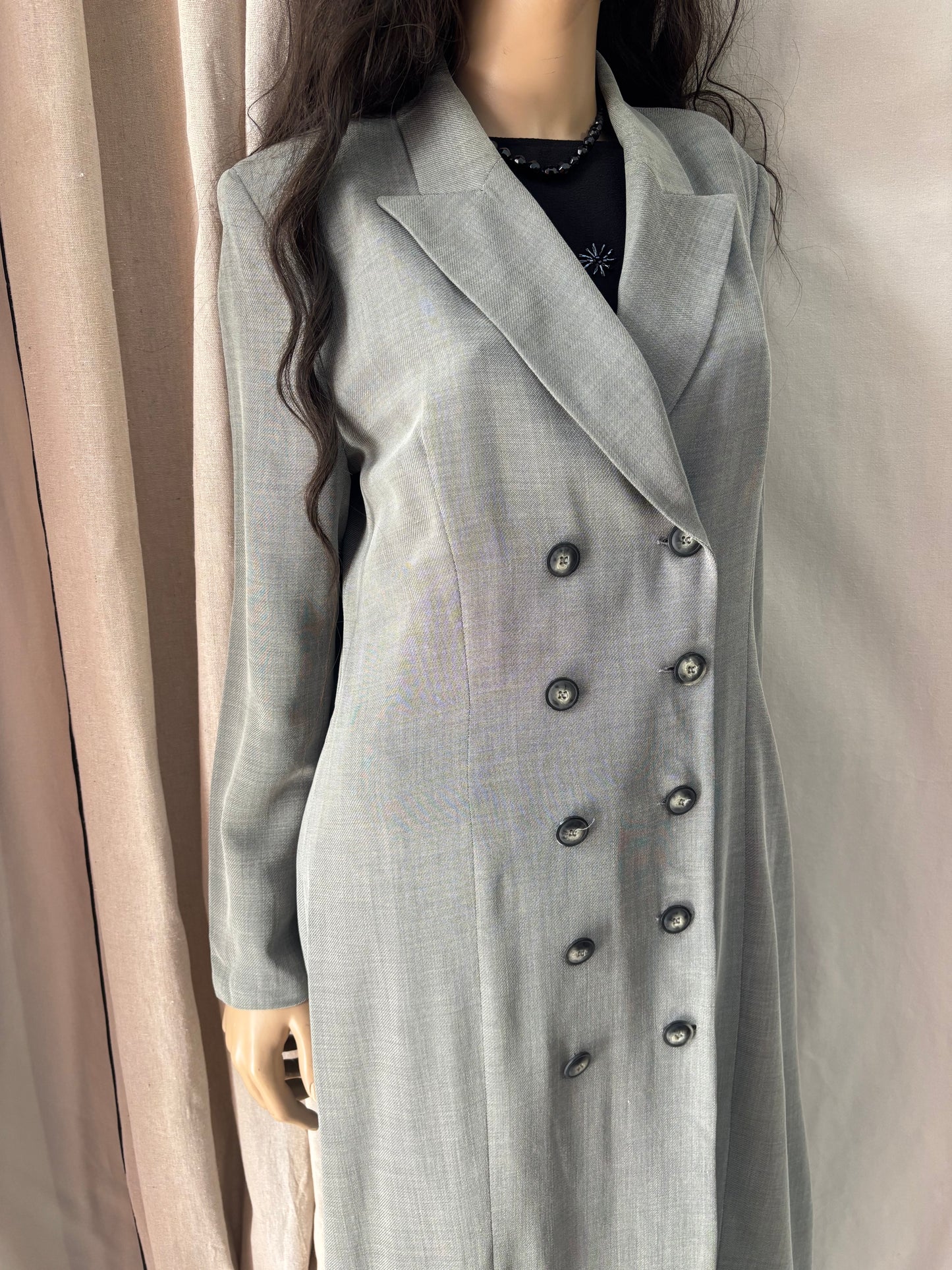 Caroll- Robe blazer grise  – robe élégante femme - taille 42