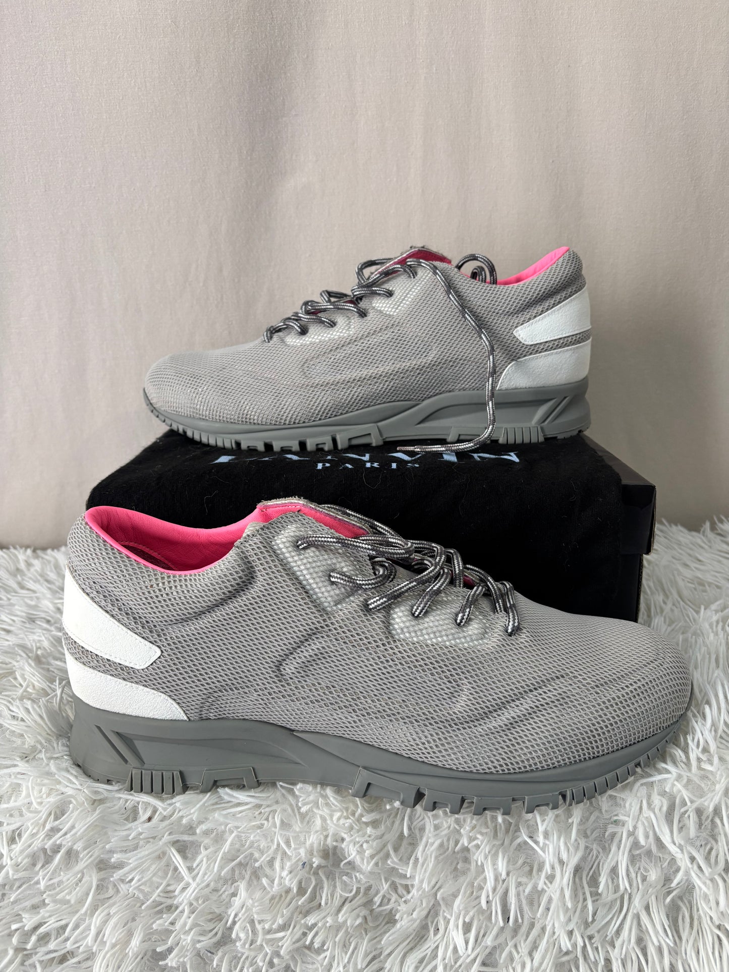 Lanvin -Baskets homme - grises en mesh – Taille 43 (US 9) – Très bon état