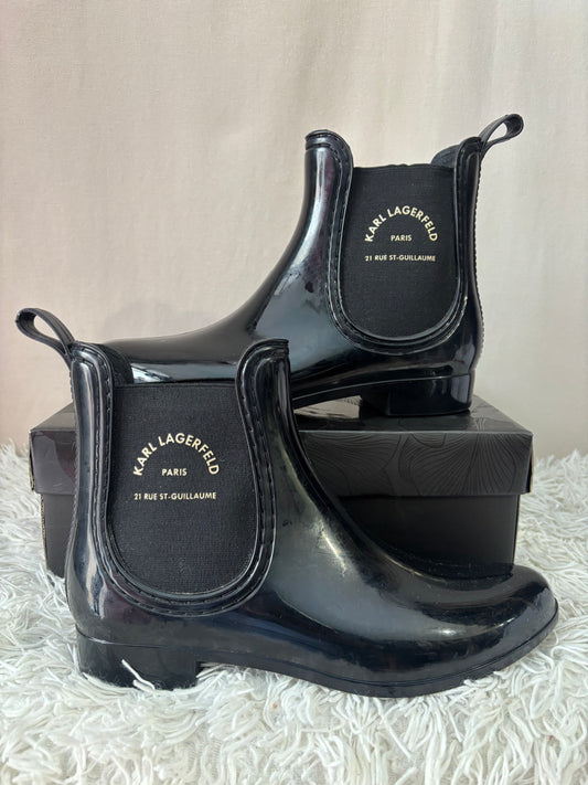 Karl Lagerfeld Paris - Bottes de pluie Chelsea noires  – Taille 39
