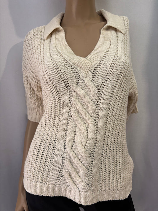 Maison 123 - 🤍 Pull col V torsadé – Taille S