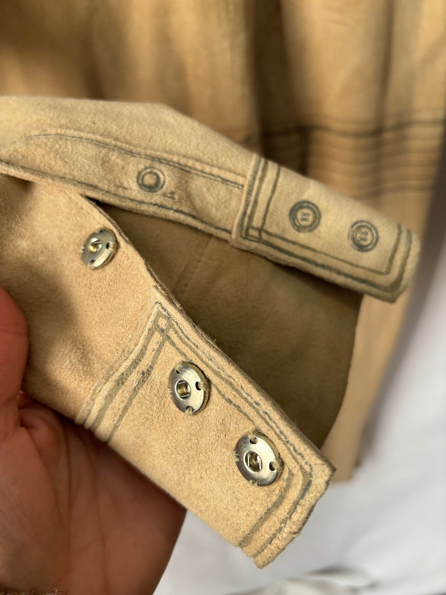 Cacharel - Robe en cuir de chèvre – Beige sable - Élégance intemporelle - Taille 38