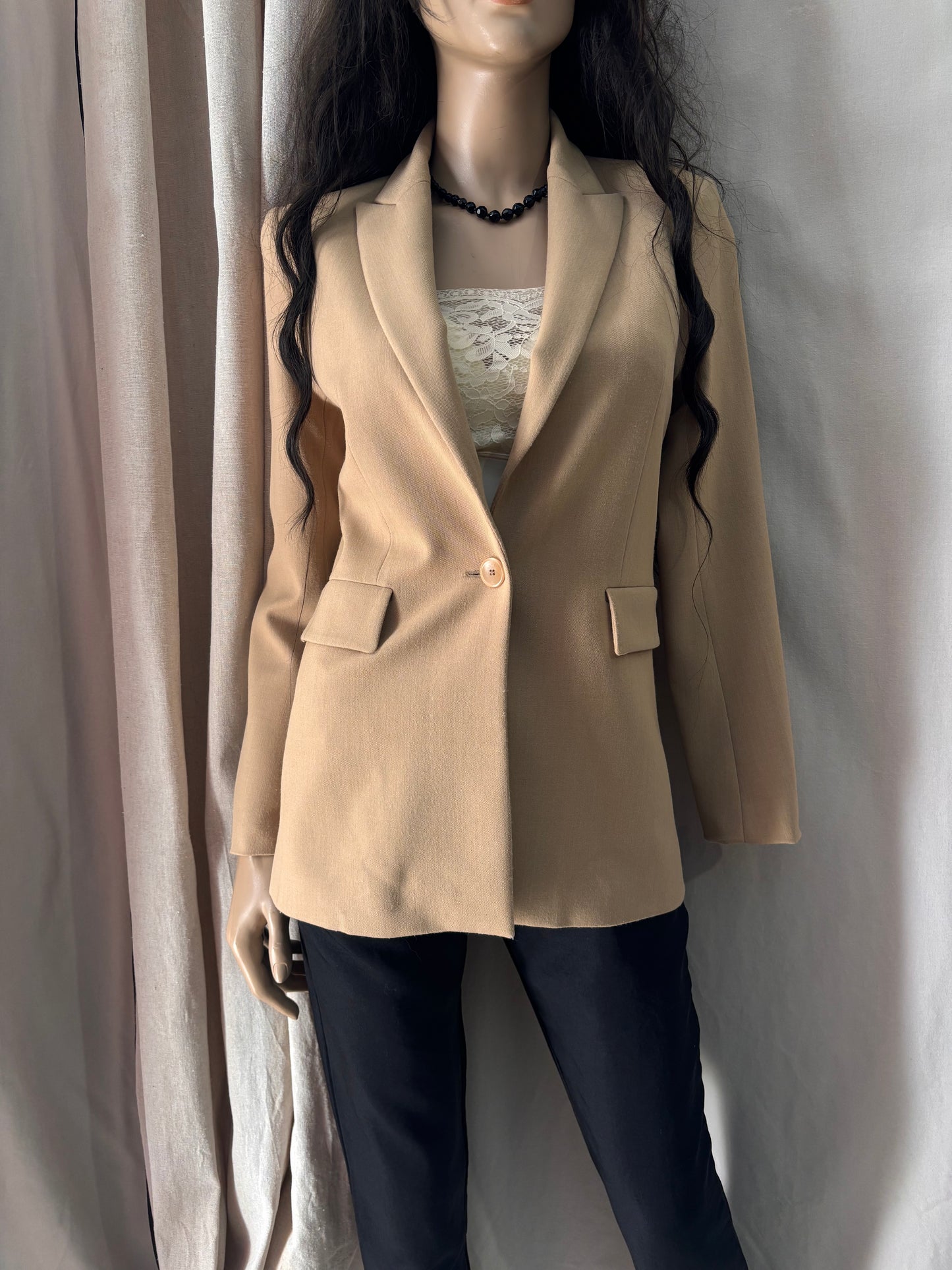 Maje - Veste blazer beige – veste élégante femme - taille 36