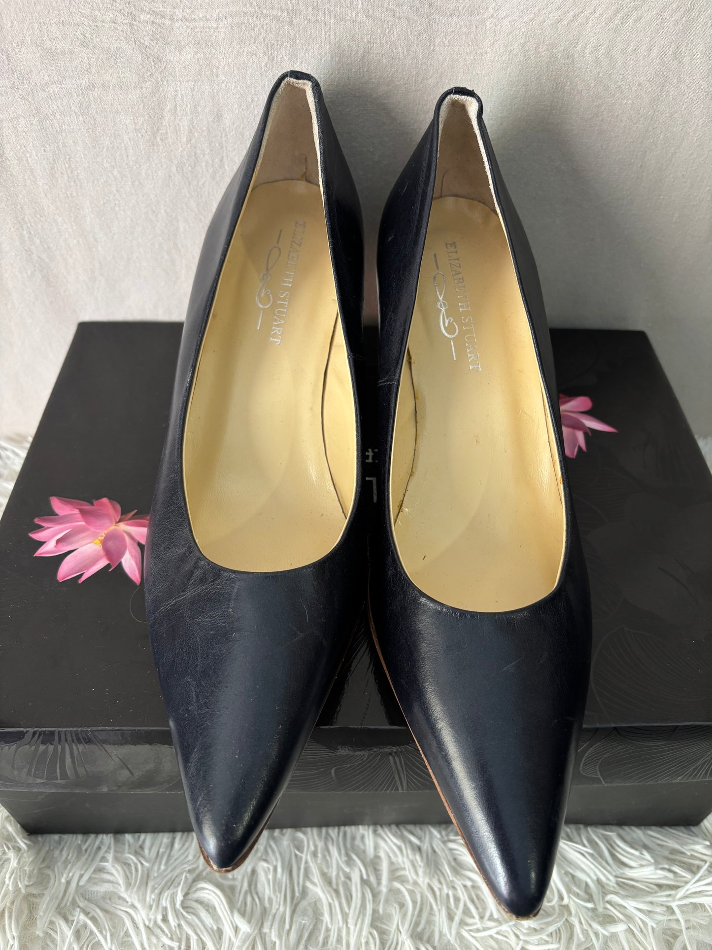 Elisabeth Stuart - Escarpins en cuir noir élégants – intemporels chic - Taille 37