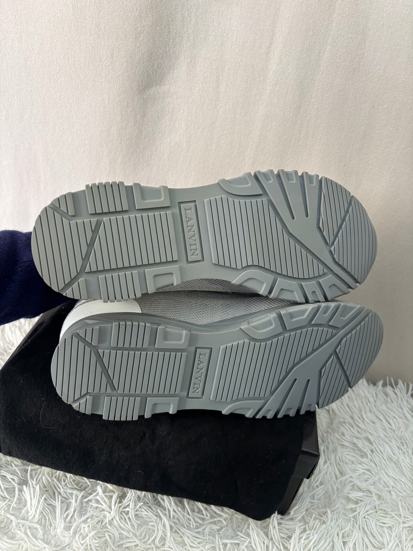 Lanvin -Baskets homme - grises en mesh – Taille 43 (US 9) – Très bon état