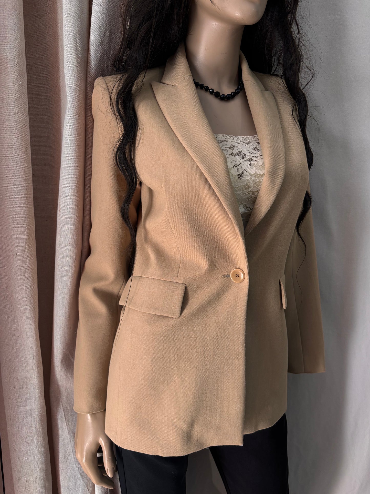 Maje - Veste blazer beige – veste élégante femme - taille 36