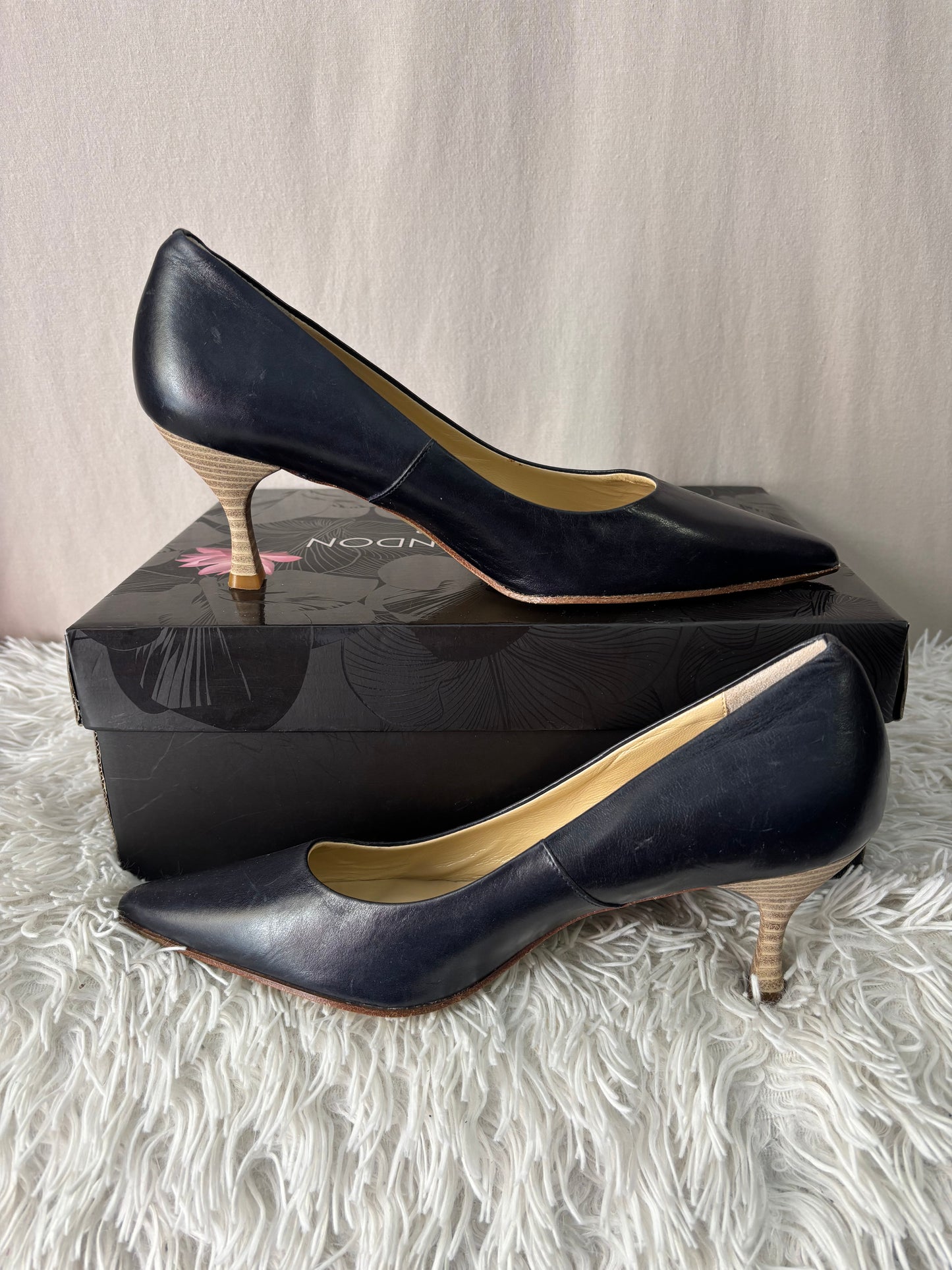 Elisabeth Stuart - Escarpins en cuir noir élégants – intemporels chic - Taille 37