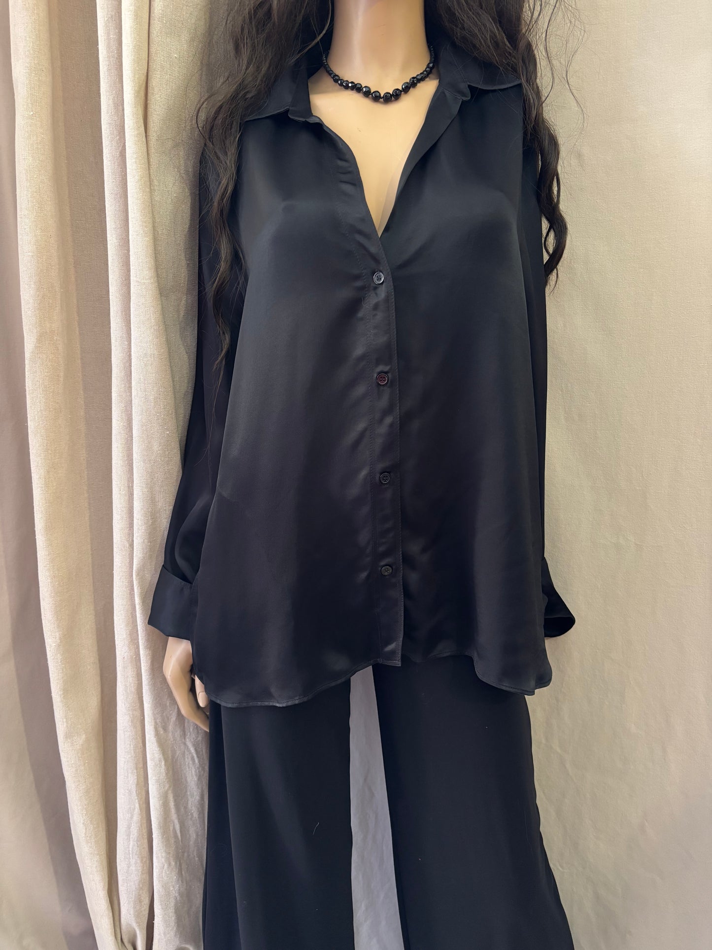 Zara - Chemise satinée  – Taille XL – Coupe fluide élégante