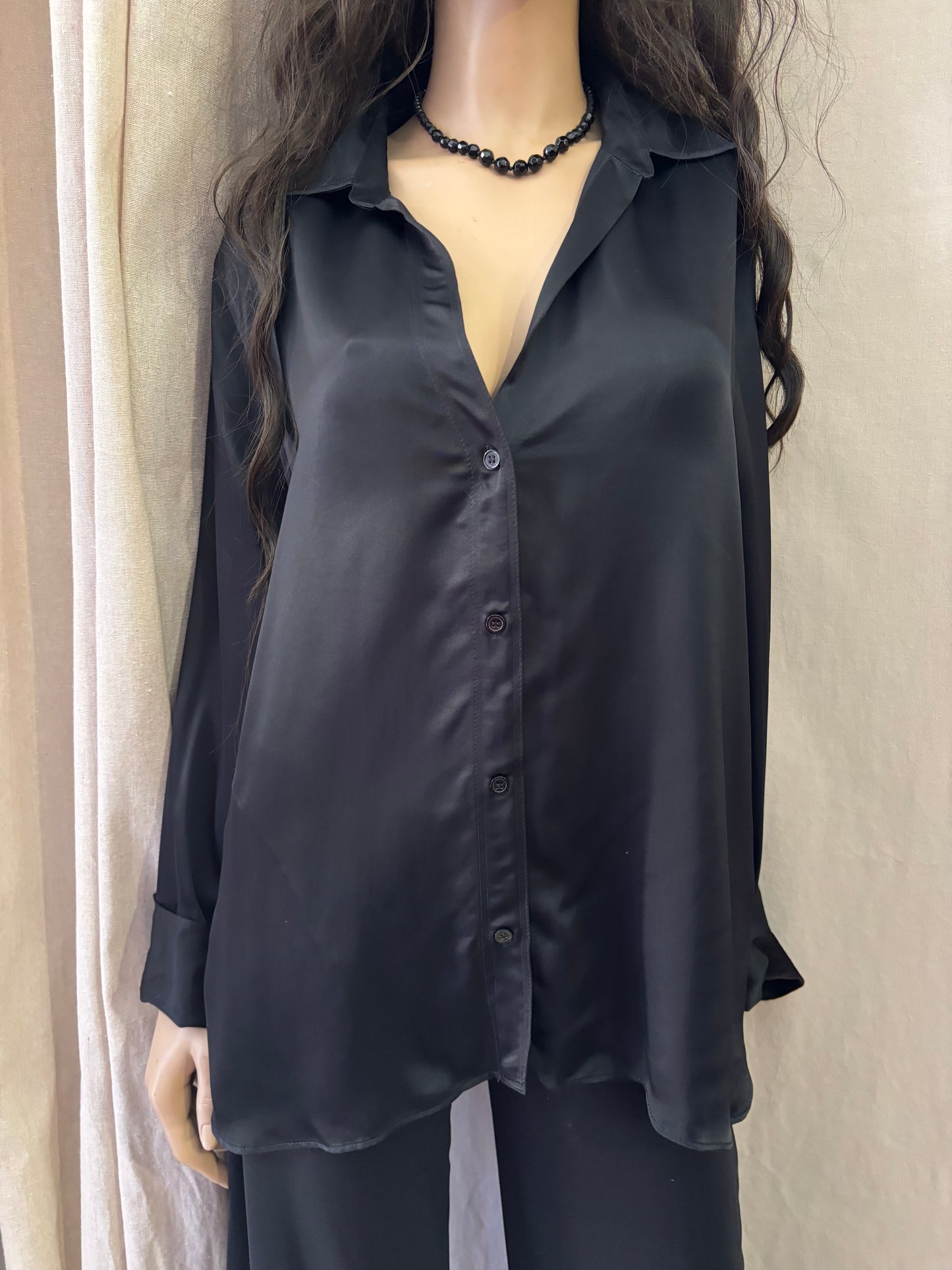 Zara - Chemise satinée  – Taille XL – Coupe fluide élégante