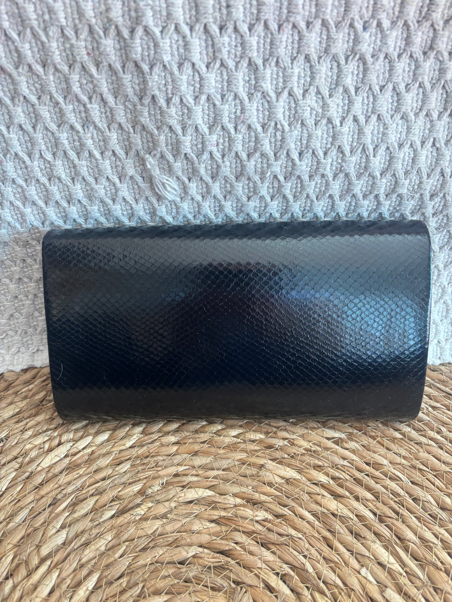 Pochette Tamaris noire effet python brillant neuve avec étiquette