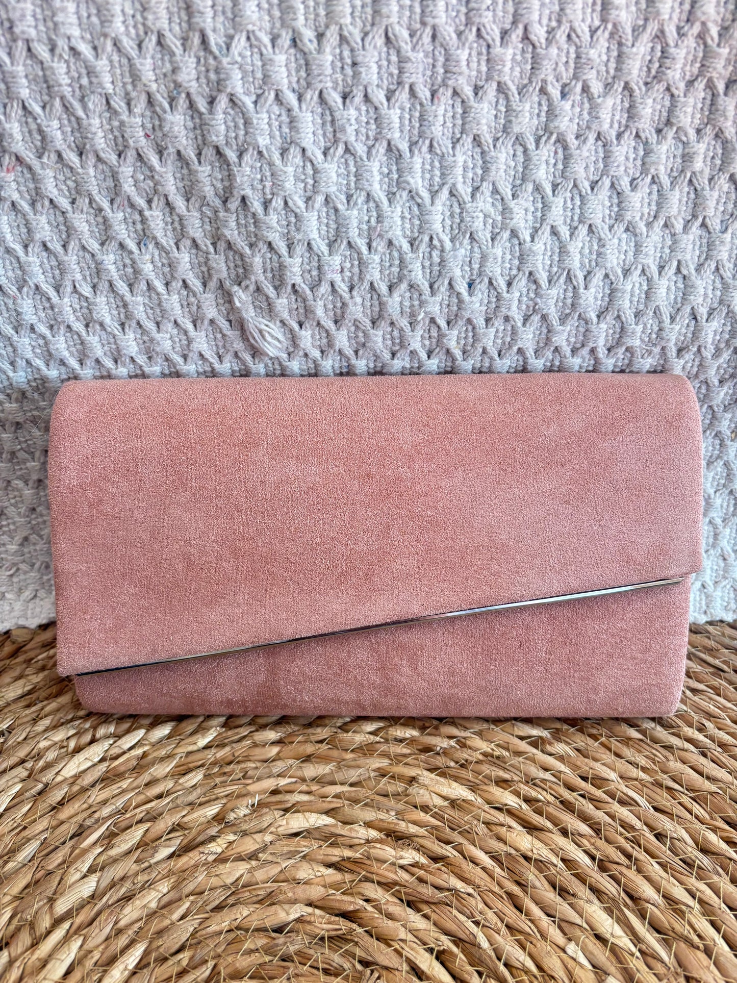 Pochette Tamaris rose poudré effet suédine neuve avec étiquette