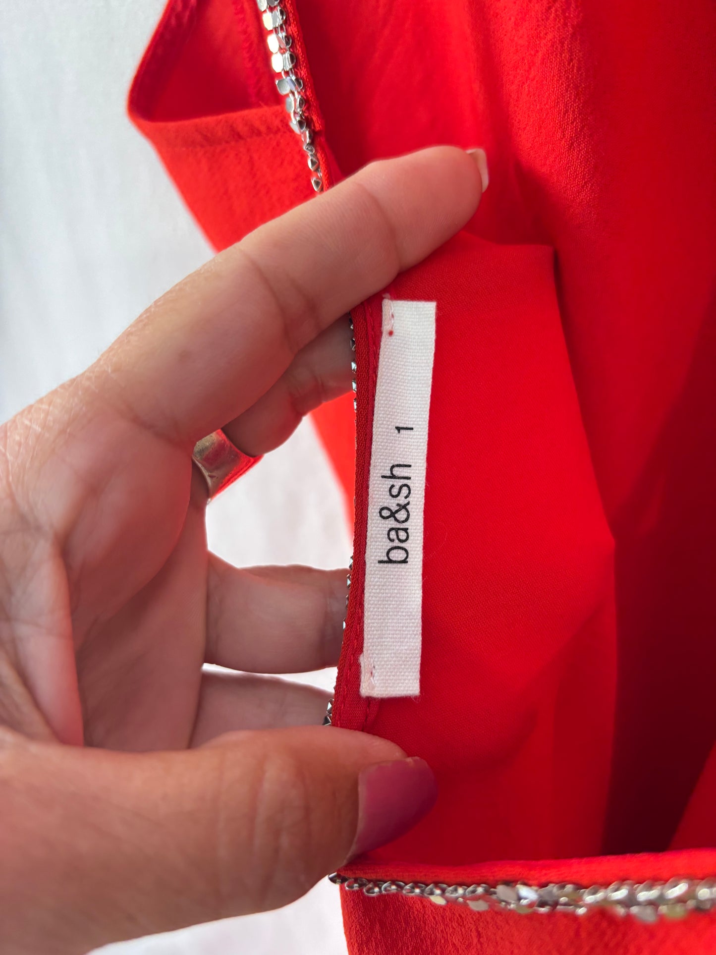 Robe Bash rouge dos nu – Taille 1 – Élégante & fluide femme