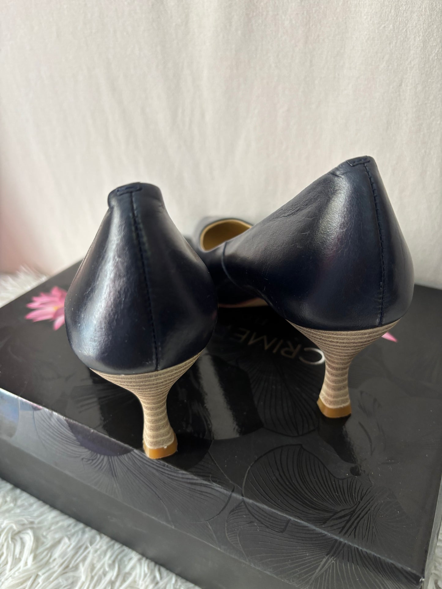 Elisabeth Stuart - Escarpins en cuir noir élégants – intemporels chic - Taille 37