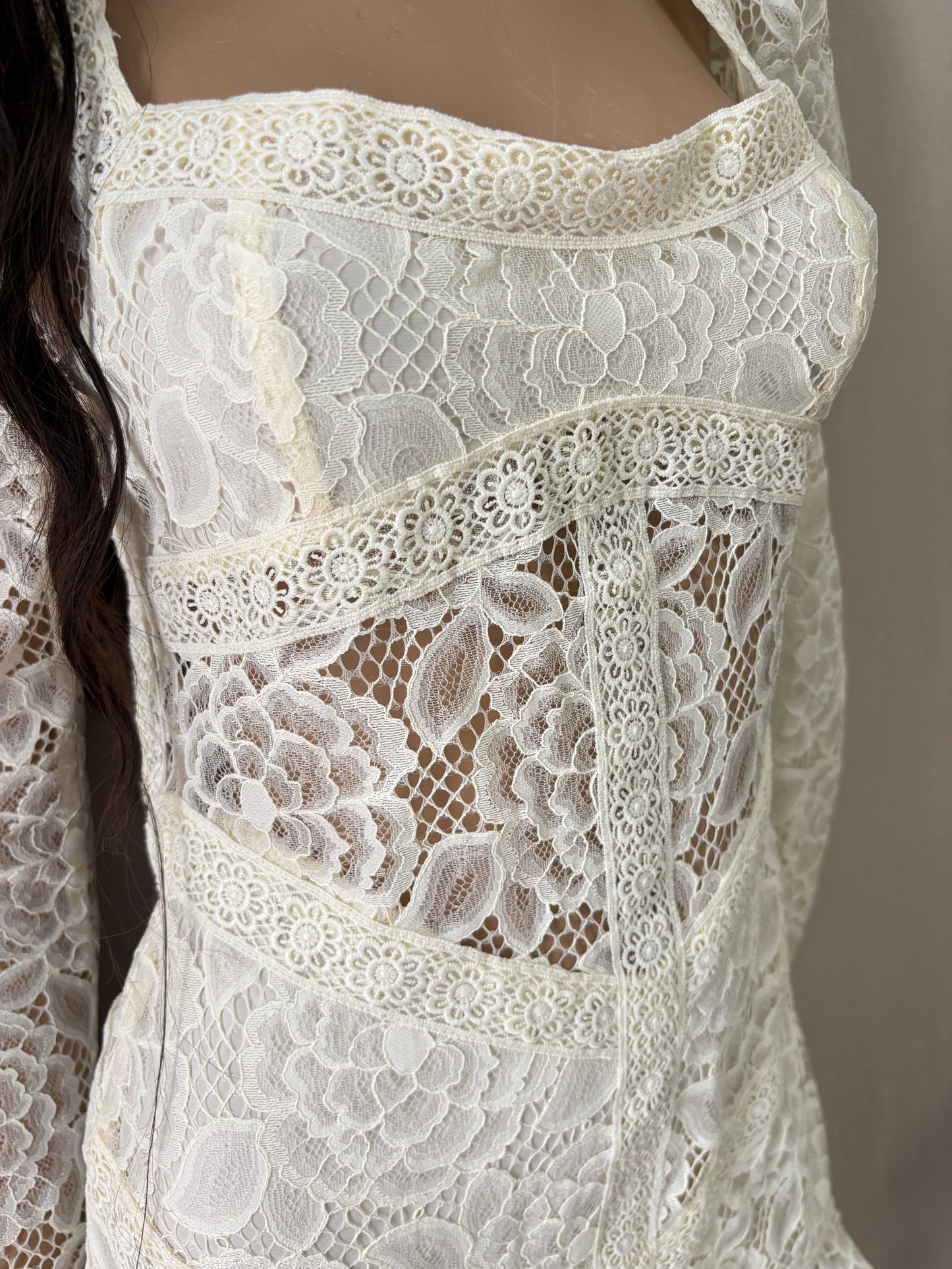 For Love & Lemons – Robe en dentelle dos nu – neuve – élégante robe de cérémonie -Taille XS