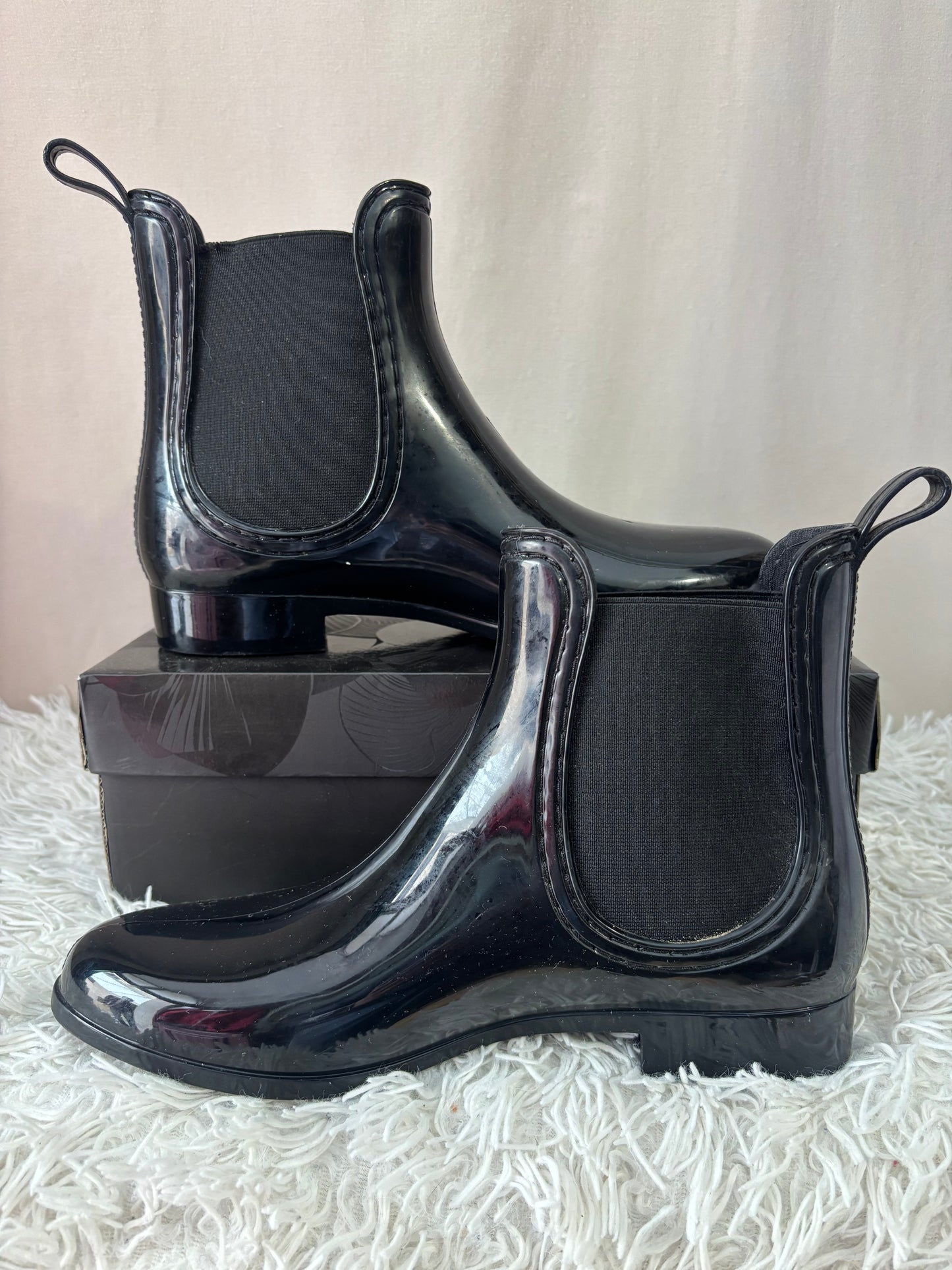 Karl Lagerfeld Paris - Bottes de pluie Chelsea noires  – Taille 39