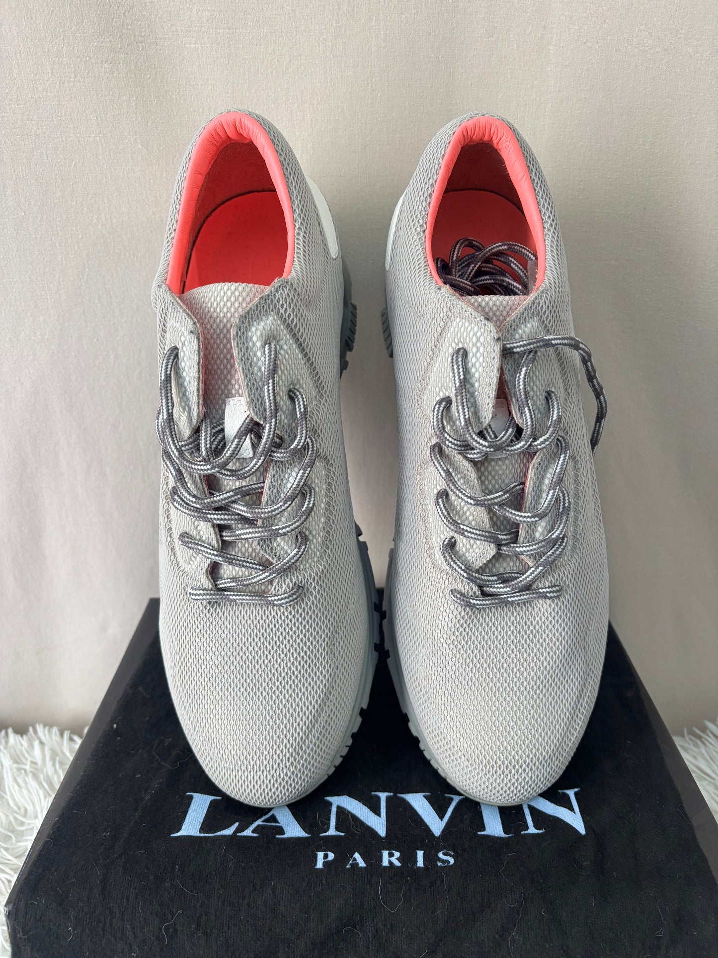 Lanvin -Baskets homme - grises en mesh – Taille 43 (US 9) – Très bon état