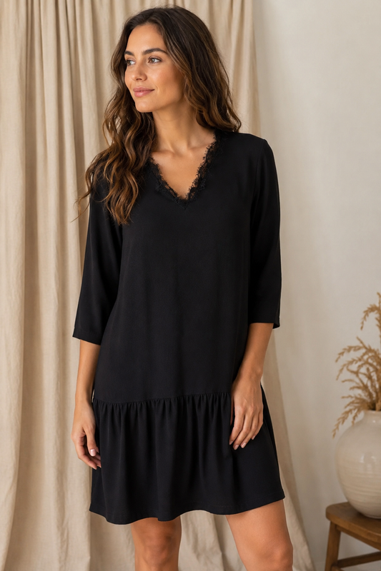 Pinko - Robe noire - fluide taille S élégante femme