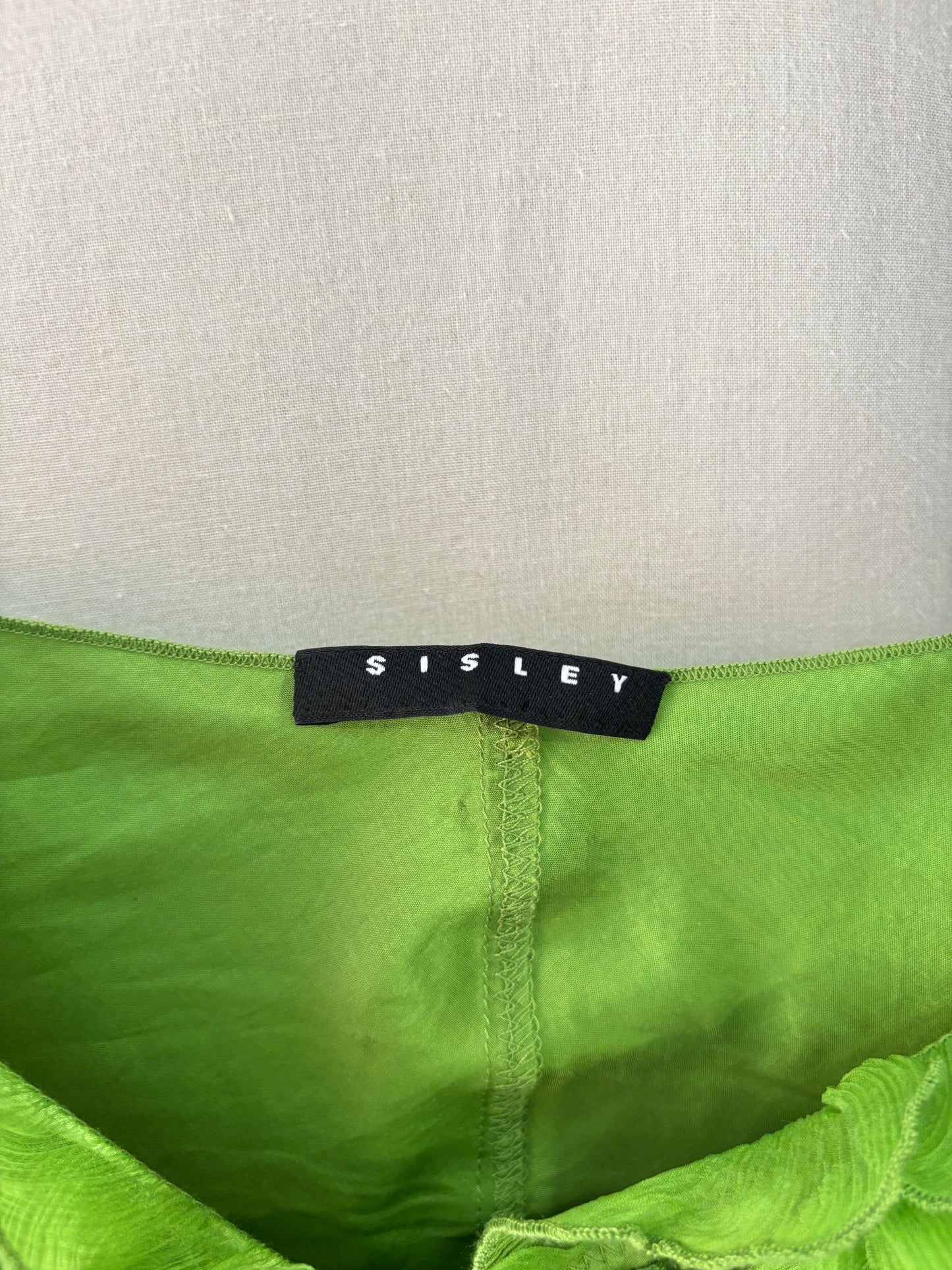 Sisley Seidentop Limettengrün - Größe XS