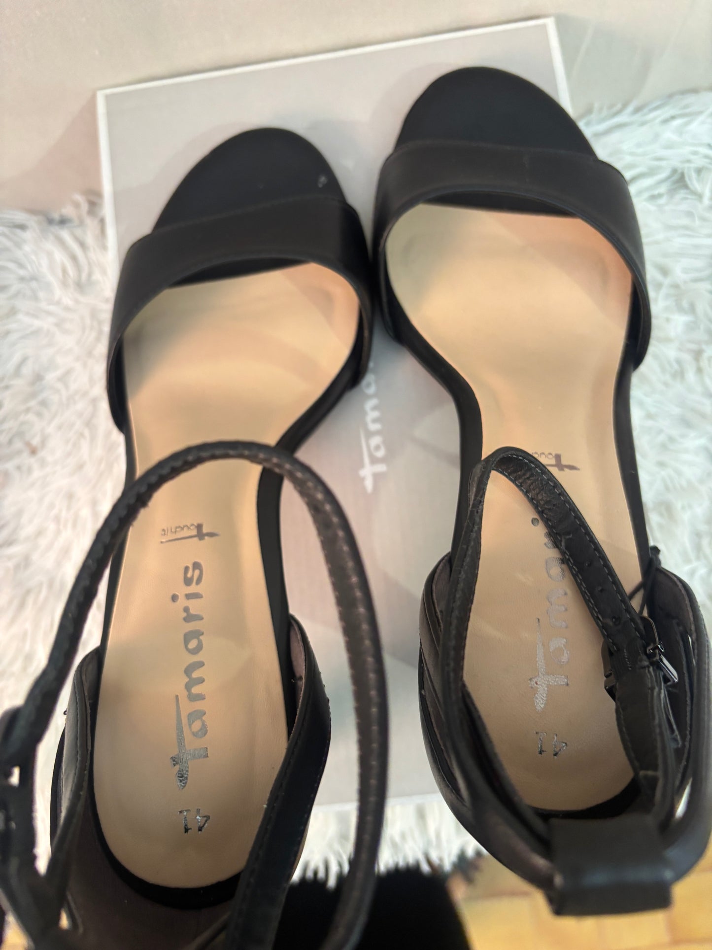 Tamaris sandales à talons vegan noir - Neuves avec boite - Taille 41