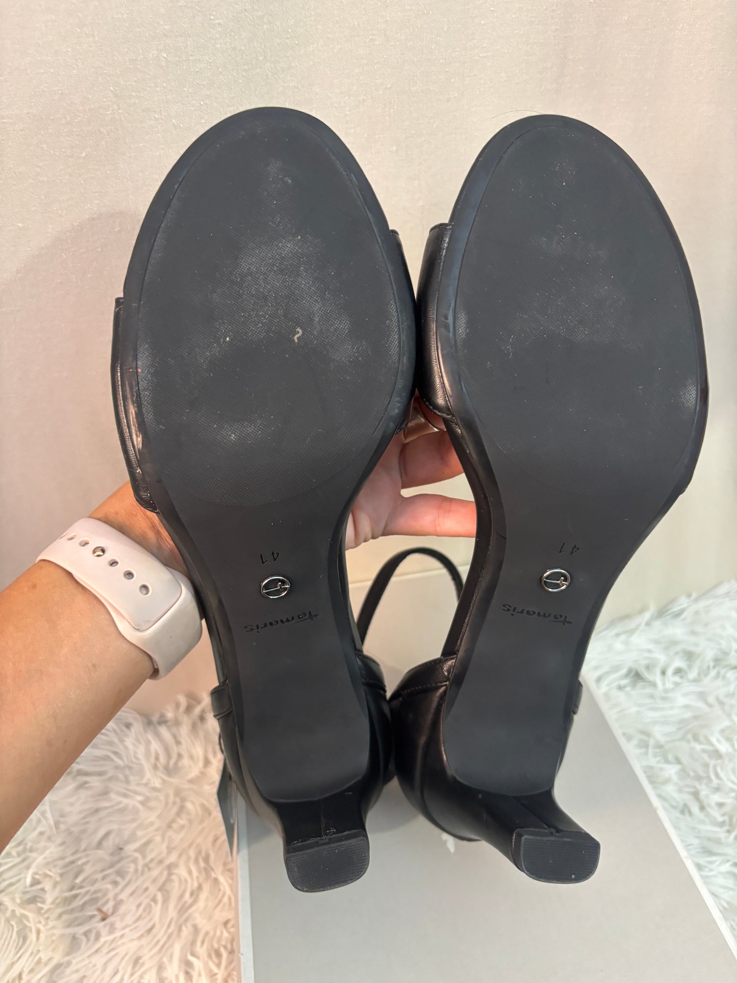 Tamaris sandales à talons vegan noir - Neuves avec boite - Taille 41