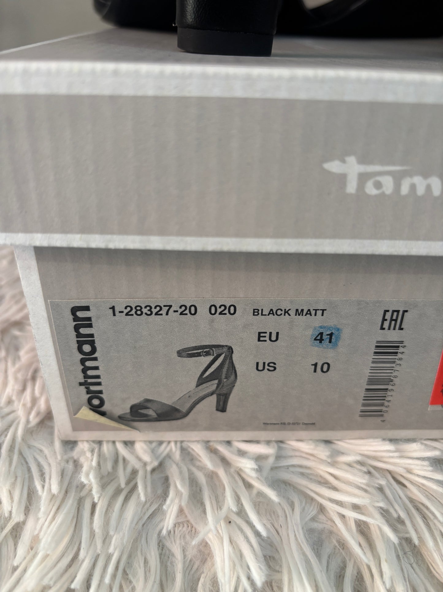 Tamaris sandales à talons vegan noir - Neuves avec boite - Taille 41