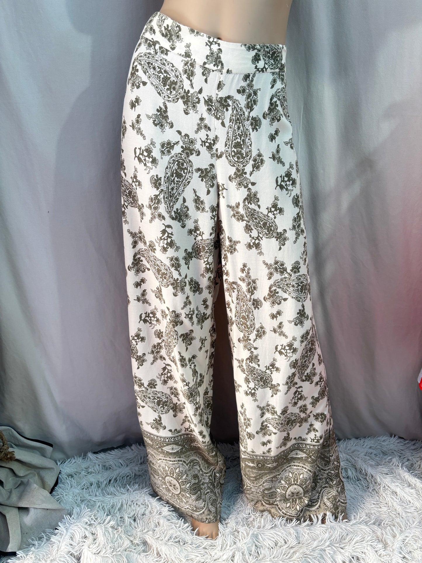 Zara pantalon fluide imprimé cachemire - Taille L