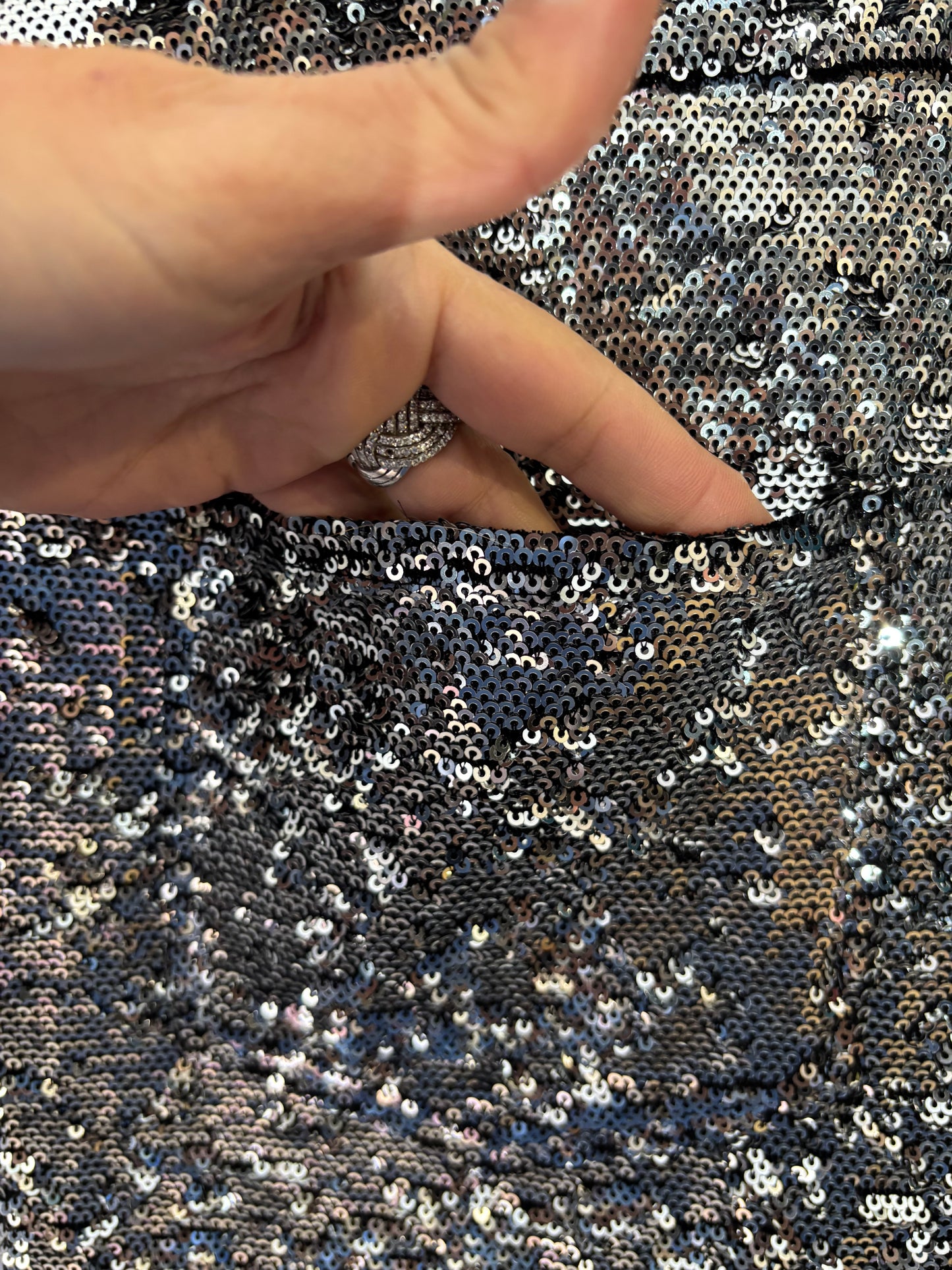 Claudie Pierlot - Short à sequins argentés -  Taille 38