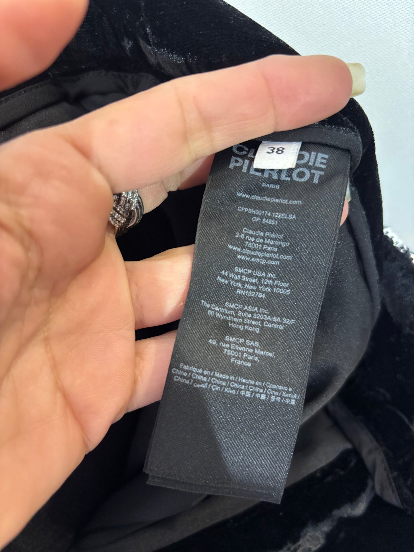 Claudie Pierlot - Short à sequins argentés -  Taille 38